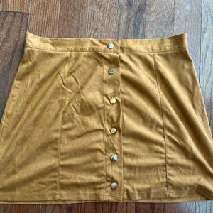 Faux Suede Skirt